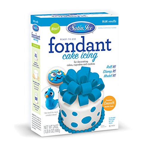 Satin Ice Fondant, Blue, 24 Ounce