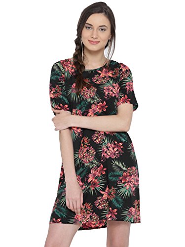 Image of Sera Women White & Black Printed A-Line Dress