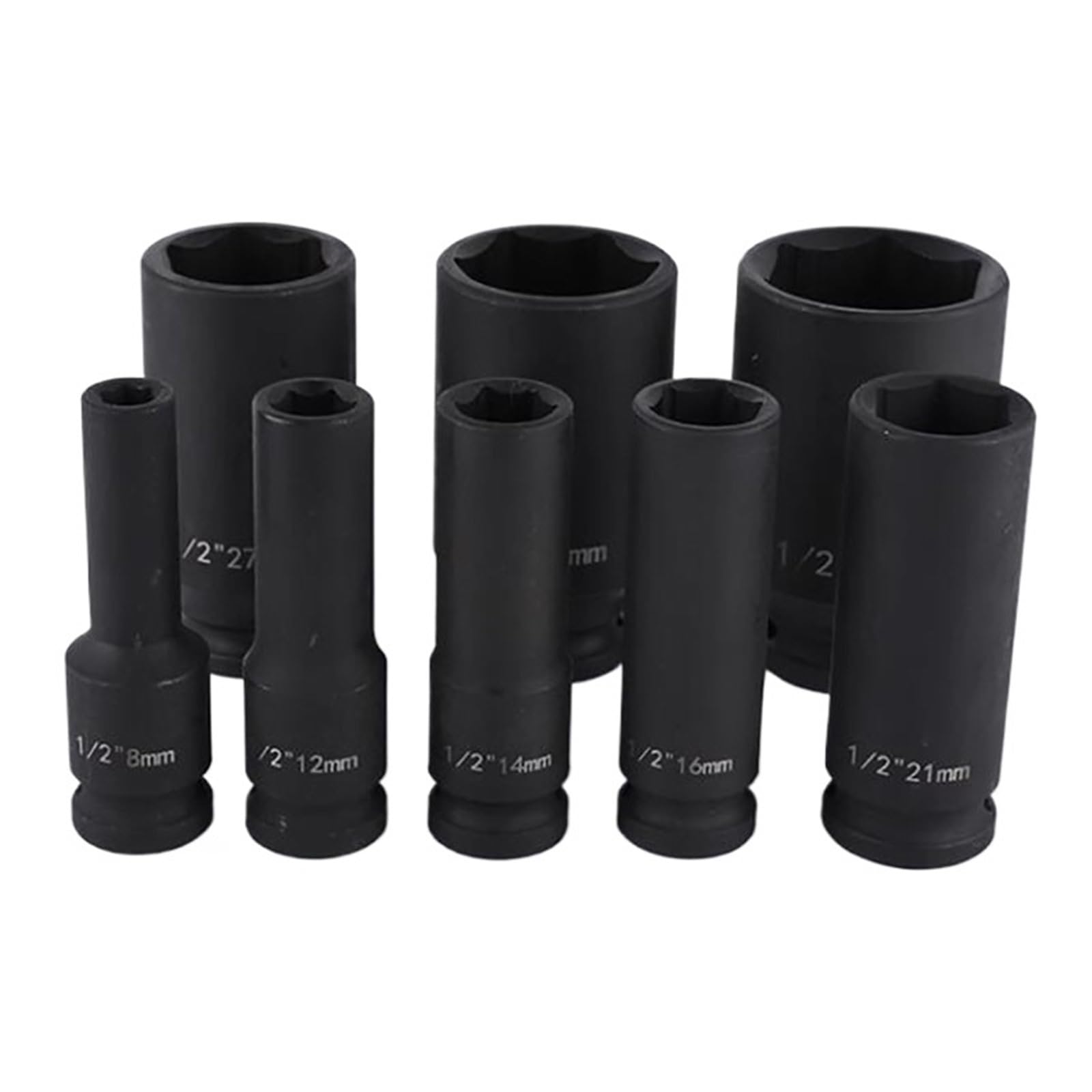 Set Bussola Esagonale Profonda Testa della chiave con manicotto a dado esagonale da 8-41 mm a 6 punte poco profonda attacco lungo 1/2