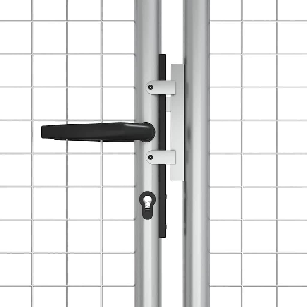 Brama ogrodowa ocynkowana stal 400 x 125 cm srebrna