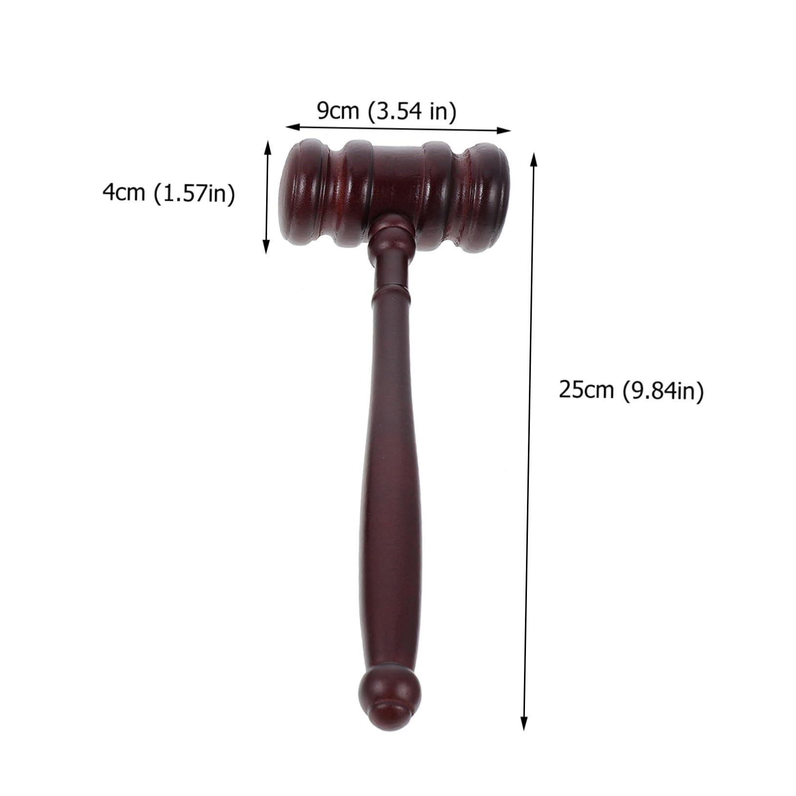Juego de Martillo de Juez de Madera 1 Set, Juguete Creativo | Acabado Fino, Uso Seguro para Niños, Mini Mazo de Subasta Base Redonda