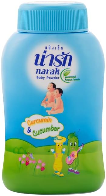 Narak Baby Powder – Natural Formula : Curcumin and Cucumber (45g)