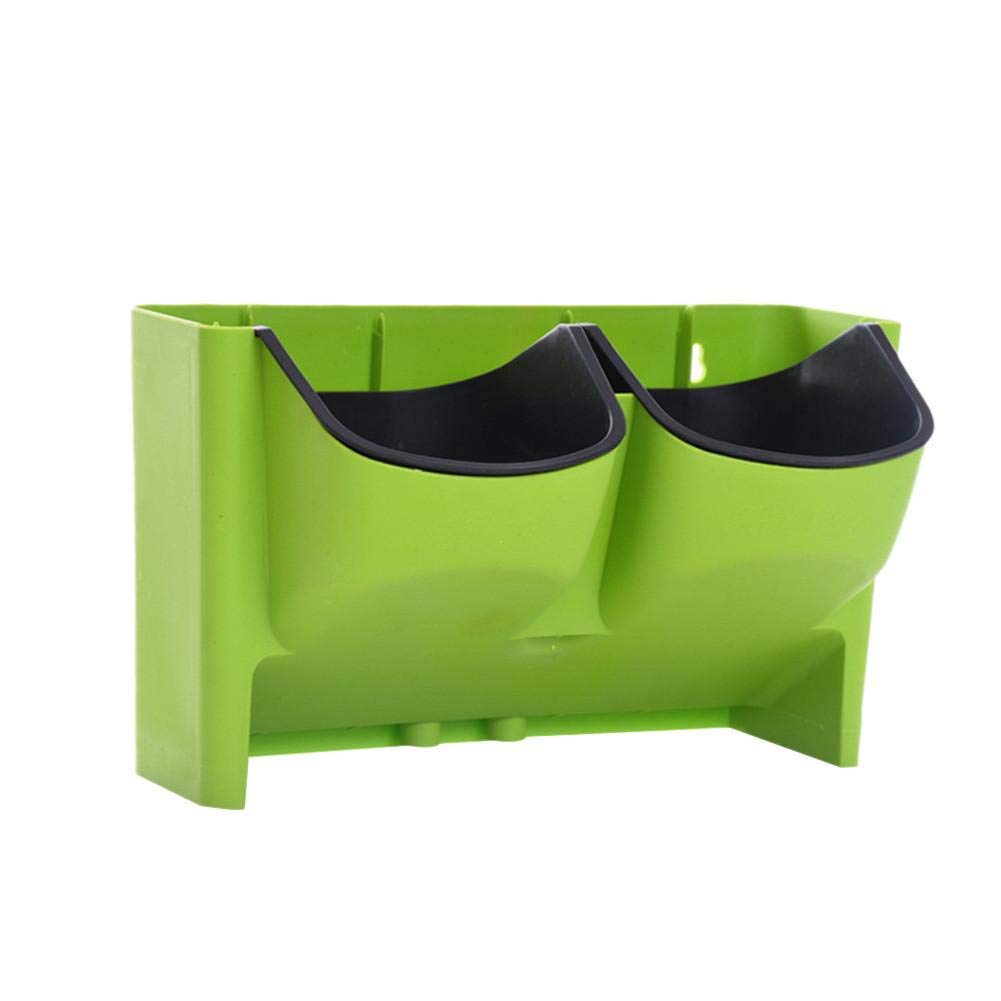 Home Wall Mount Flower Pot, Self Watering 2-Pocket Stackable Vertical Garden Wall Hanging Planter Flower Pot Light and Beautiful