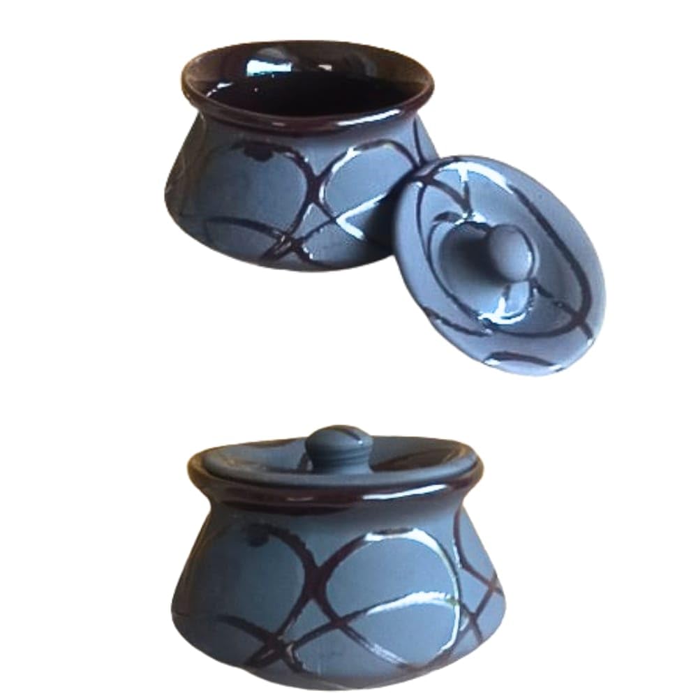Ceramic Barni Jar For Kitchen Condiment, Container (black Color, Capacity 150Ml, Pack Of 2) For Salt Achaar & Pickle Sukha Masala etc Storage Container jar (B0D7SP8SLX) Amazon Price History, Amazon Price Tracker