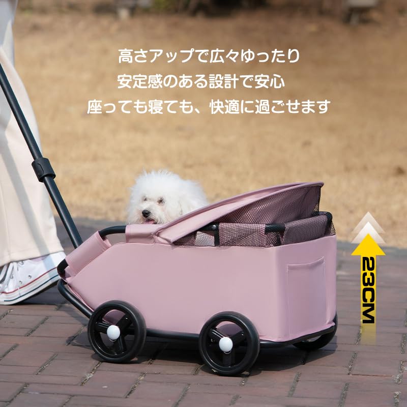 お出かけに⭐️ペットカート 犬用バギー 軽量 小型中型犬 4輪