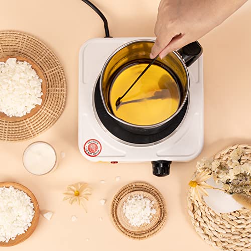 Karsspor Candle Making Kit With Electric Hot Plate, 135 Pcs Basic Soy Candle Making With 1 Kg Soy Wax, Candle Making Melting Pot, Candle Wax And Cotton Wicks, Candle Making Kit For Beginners Adult #TOP4