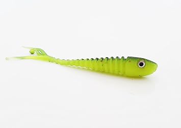 FISHIN ADDICT Micro NANO-FRY curly split tail fishing lures 1.5'' 38mm 0.35g drop shot pack of 10