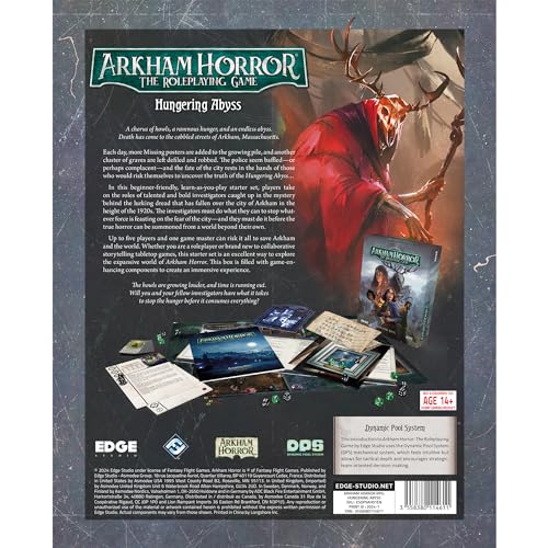 Edge Studio | Arkham Horror RPG: Starter Set - Hungering Abyss | Cooperative Roleplaying Game | Ages 14+ | 2-6 Players | 60+ Minutes Playing Time - Image 2