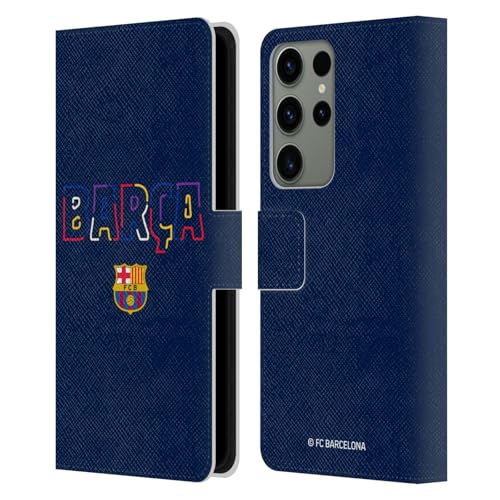 Carcasa de cuero Samsung Galaxy S23 Ultra 5G con diseño elegante FC Barcelona
