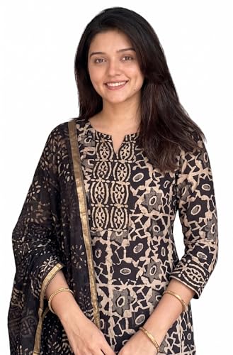 Image of KLOSIA Women's Printed Straight Kurta and Pant with Dupatta Set