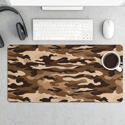 Brown Camouflage Desk Pad impermeable y antideslizante miniatura 5
