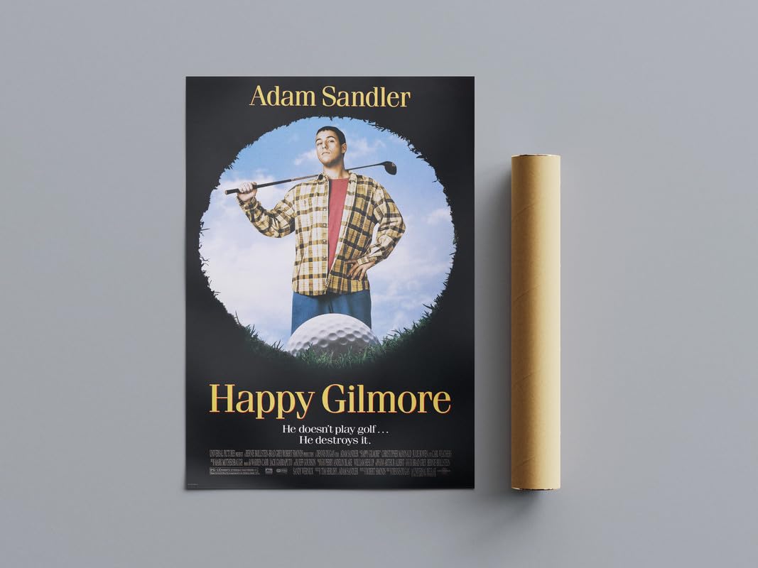 Pixie Posters Multi Colour Classic Nostalgic Movie Posters Happy Gilmore Wall Art (A3 Size 29.7Cmx42cm)