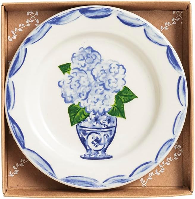 Mud Pie Ceramic Hydrangea Tidbit Plate