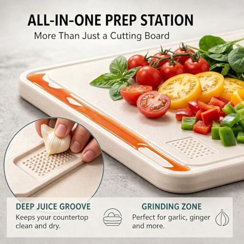 Titanium Cutting Board with Knife Sharpener,15.08" x 10.35" - image 5