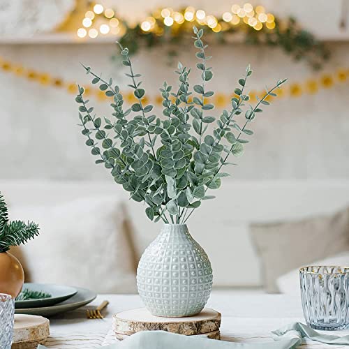 TIED RIBBONS 5 Pcs Artificial Eucalyptus Gingko Leaves Plants Flo...