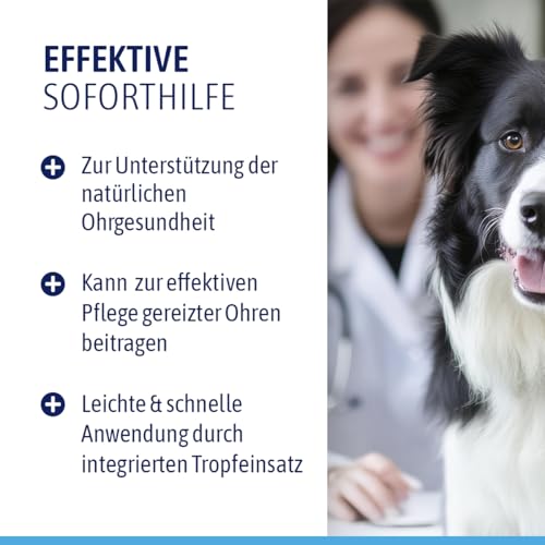 AniSupply Ohrentropfen 50ml mit kolloidalem Silber I Für Hunde und Katzen I SEHR GUT bei Juckreiz, Ohrentzündungen, Pilze, Bakterien und Keime I Ohrenpflege, Ohrenhygiene, Gesunde Ohren