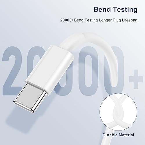 Miniatura 7 de Cable USB C a USB C para iPhone15ProMaxMini, paquete de 2 cables Usbc a Usbc de 60 W de 3 pies, tipo cable de carga para iPhone17iPhone16iPhone15Pro