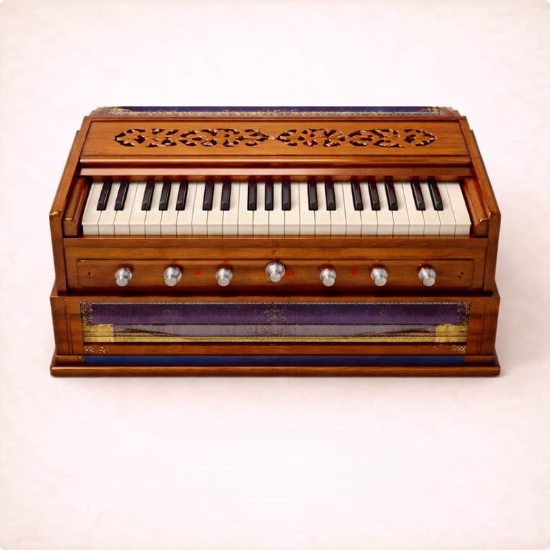 Decorative MDF Musical Instrument Craft Stickers | Wooden Music Theme Embellishments for DIY Art, Scrapbooking & Hobby Collectors | Creative Gift for Music Lovers – Harmonium