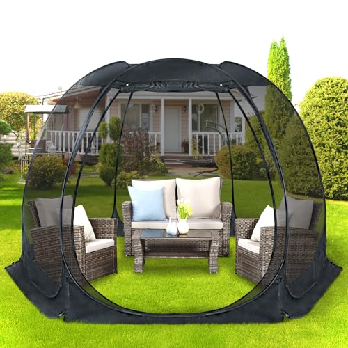 Alvantor Pop Up Screen Tent House Room Instant Outdoor Camping Canopy Sun Shelter Gazebo for Patio, Backyard & Deck, Privacy Tent(2-10 People, 8'x8' 10'x10' 12'x12')