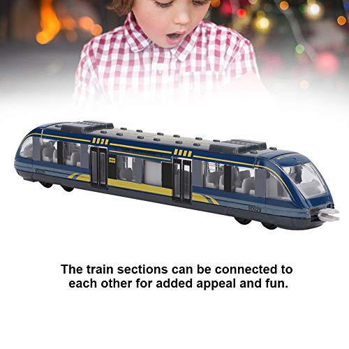 Trein Model Speelgoed Kinderen Educatief Speelgoed Simulatie Legering Trein Hogesnelheidstreinwagen Model(Blauw) - Image 7