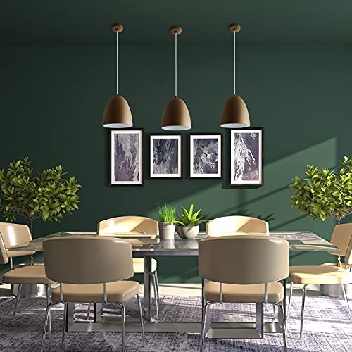 Paco Home Pendelleuchte Küchenlampe Hängelampe Esszimmer Esstischlampe Innen Gold Oder Weiß 1,5m Textilkabel Kürzbar E27, Leuchtmittel: ohne Leuchtmittel, Farbe: Gelb-Matt-Weiß