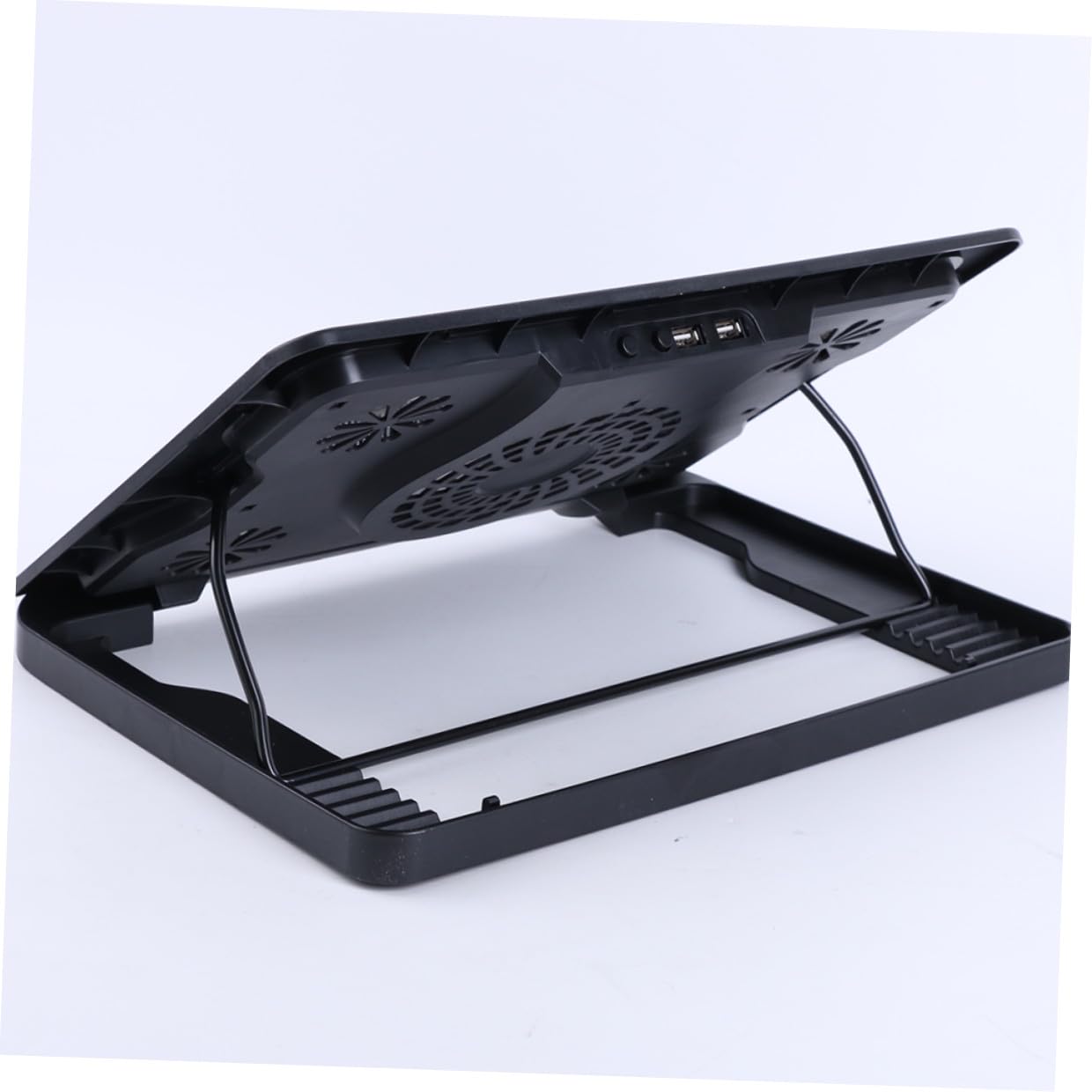 Kisangel Refroidisseur PC Portable USB à Ventilateurs Silencieux Support Ajustable Antidérapant avec LED Tapis de Refroidissement Ultrafin pour Ordinateurs Portables