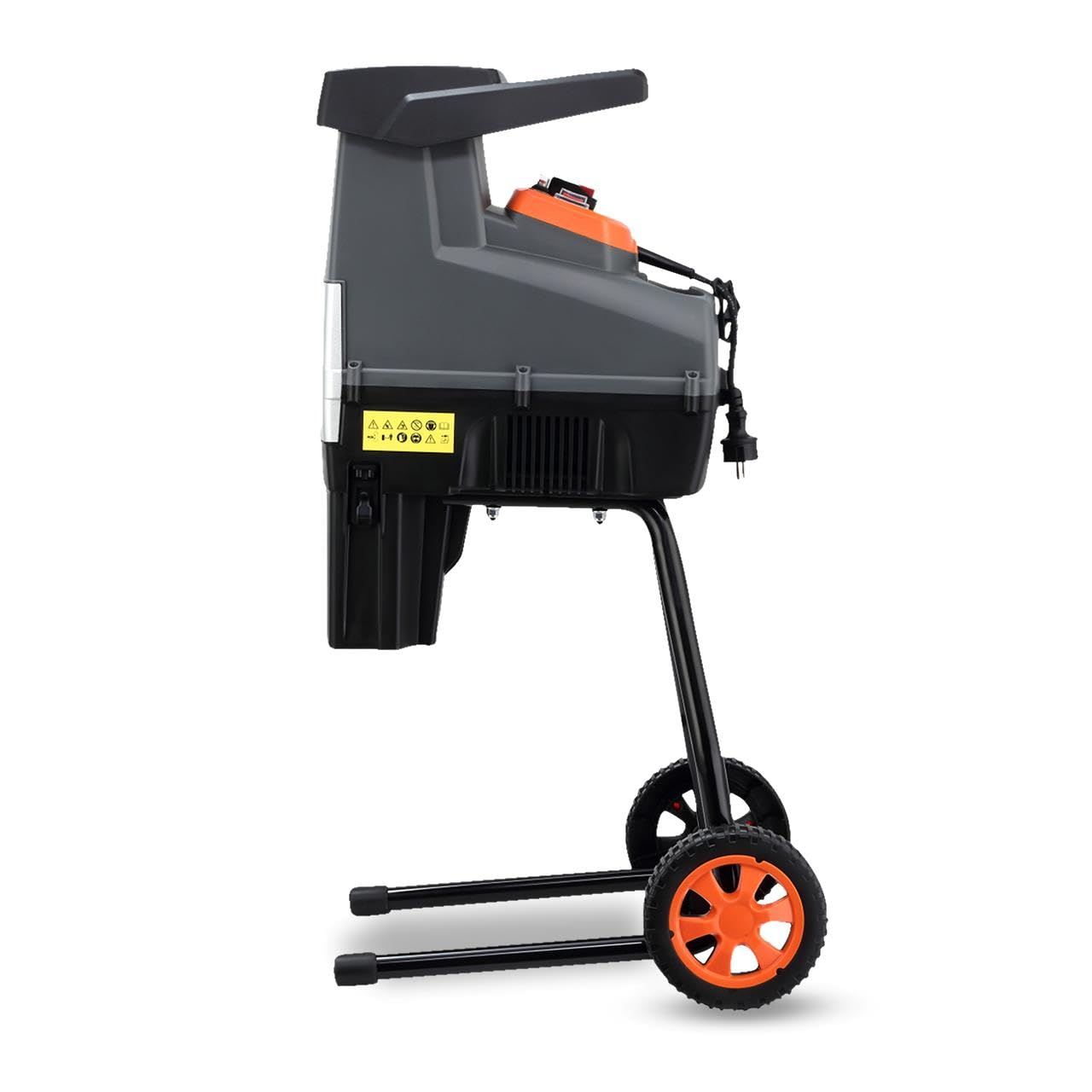 FUXTEC Biotrituratore Elettrico FX-EGH2800T – Cippatrice con Potenza 2800 W – Sistema a rullo silenzioso – Cestello raccolta 60 L – Protezione anti-inceppamento – Tritura rami fino a 44 mm
