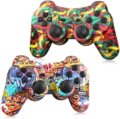 Yinjie 2 Pack Wireless Controller for PS3, Compatible with Playstation 3