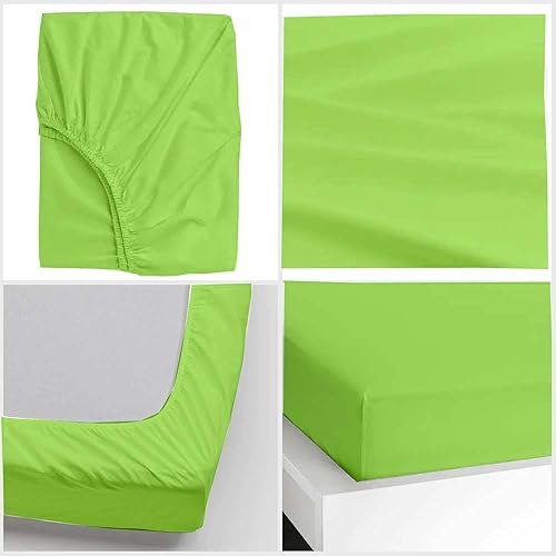 Miniatura 2 de Crown Collection Sábana bajera ajustable de 600 hilos, 100% algodón egipcio, 1 pieza con bolsillo profundo de 12 pulgadas, tamaño matrimonial,