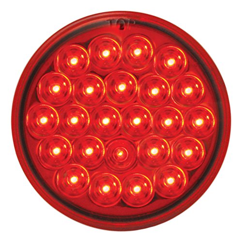 Grand General 76507 Red 4" 24 Pearl LED Strobe Light with Red Lens