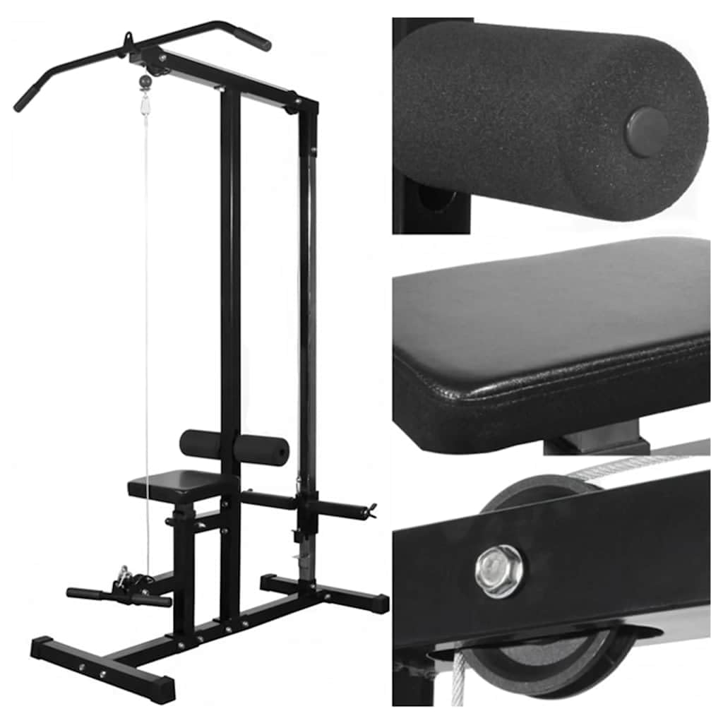 Fitnessstation Kraftstation mit 30,5 kg Hantelset Langhantel Kurzhantel Set für Home Gym Krafttraining Beintraining