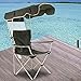 Chaise de Plage Portable avec auvent et Porte-gobelet, Chaise de Camping Pliante, Confortable et Respirante, Fauteuil pour l'extérieur, Voyage, Pique-Nique, Festival, randonnée