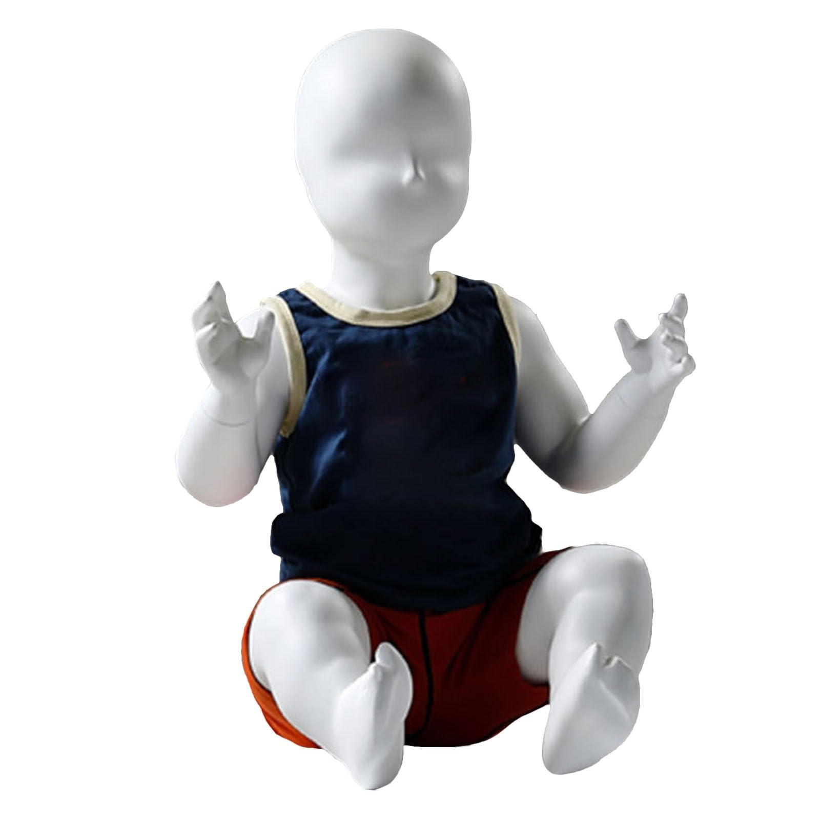 Posierbare sitzende Schaufensterpuppe, realistischer Ganzkörper, Schaufensterpuppen-Torso, Dummy für 6 Monate/1 Jahr alte Schaufensterkleidung, Kinder-/Kids-Manikin für Kleidung (P