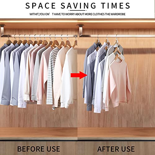Taozhiyao 50Pcs Clothes Hook Hanger Hooks Space Saving Closet Connector Organizer (White) #TOP4