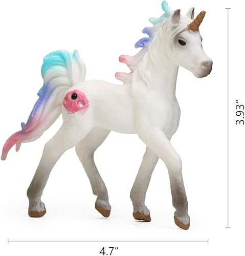 Miniatura 5 de UANDME Juego de 8 figuras de unicornio de juguete, decoración de pastel de unicornio para fiesta, cumpleaños, regalo de juguete imaginativo para