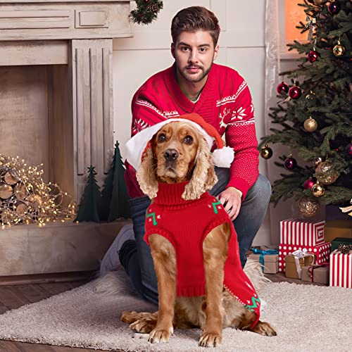 HUMLANJ Suéter De Gola Alta Para Cachorro De Natal, Suéter De Rena De Inverno Com Floco De Neve E Fu