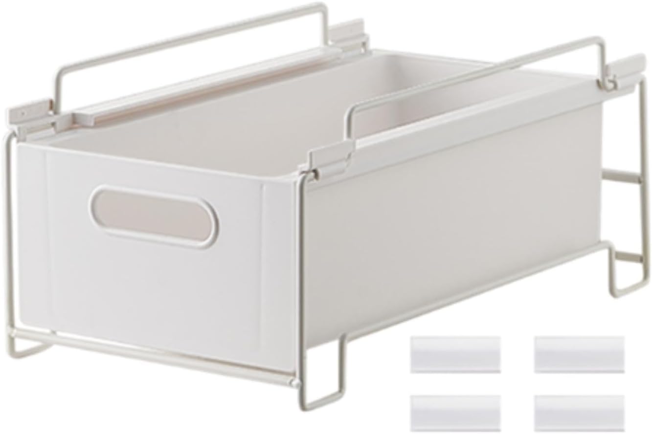 Under Sink Area Organizer, Pull Out Storage Solution, Stackable Shelf with Drawer, 35cmx20cmx16cm