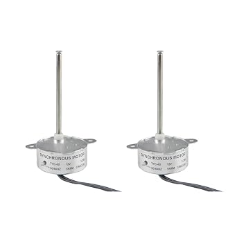 CHANCS TYC-40 Small Synchronous Motor DC 12V 5RPM Inner-Shaft Length 74mm CW/CCW Electric Motor Reduction Gear Motor 2PCS