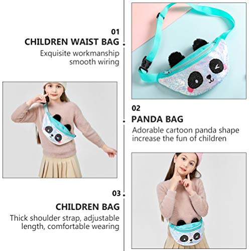 Bolsa de cinto infantil para meninas ABOOFAN bolsa transversal infantil Panda desenho animal cintura