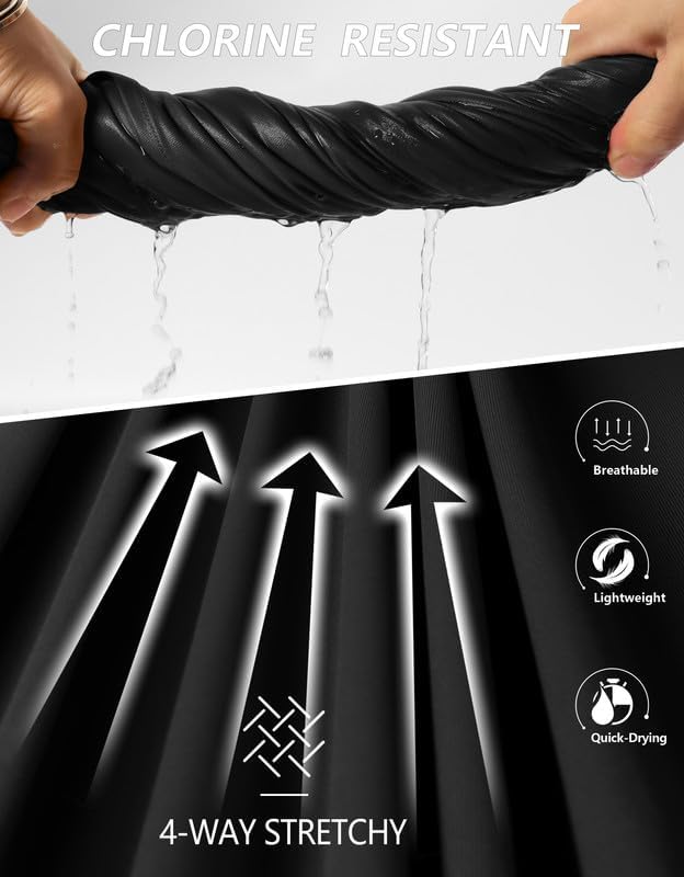 Viodia Women's 9" Long Swim Board Shorts with Pockets High Waisted Beach Swimsuits Knee Length Short for Women with Liner - Image 5