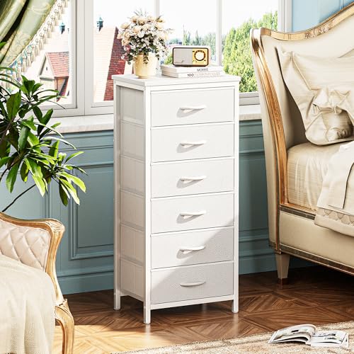 image for Huuger Tall Dresser for Bedroom, 6 Drawer Dresser & Chests of Drawers,