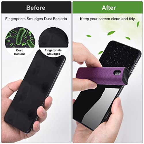 2Pcs Screen Cleaner Kit,All-In-One Touchscreen Mist Cleaner Spray Wipe Cleaner Fingerprint-Proof Screen Cleaner For Phones Tablet Ipad Laptop Notebook Tv Watch Car Screens,Pink & Purple #TOP3
