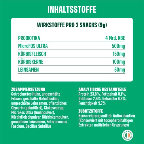 ivvi PROBIOTIC Hunde Probiotika als Leckerli - Hund Darmflora aufbauen, verbesserte Verdauung & Immunsystem - 60 leckere Snacks (270g) mit Huhn
