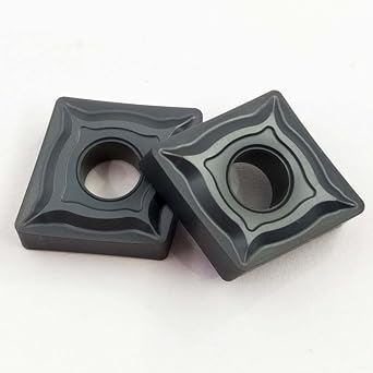 GBJ CNMG120408-EF 202 CNMG432 10pcs Carbide Turning Inserts Excircle TICN + AL2O3 Coating Lathe Carbide Inserts for Finishing and Semi-Finishing on Steel, Stainless Iron