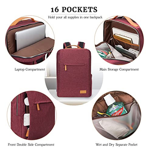 Hp hope Laptop Backpack for Women Travel Durable Backpacks Carry On, with USB Charging Port, Fits 15.6 Inch Laptop - Image 2