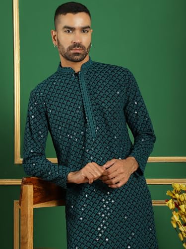 Image of Jompers Men's Cotton Embroidered Regular Kurta Sets
