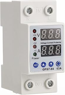 GPS7-04 Rail Intelligent Over Voltage Current and Under Voltage Protective Device Protector Relay 40A 63A 220V 230V 1Pcs ZFUGEDRLI (Size : 63A)