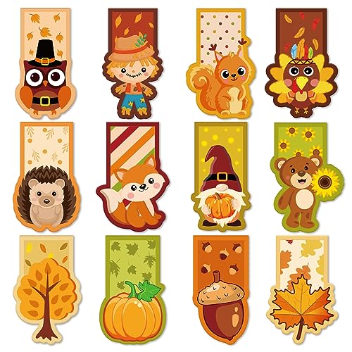 Marque-pages magnétiques d'automne lot de 48 pour Thanksgiving et prix scolaires