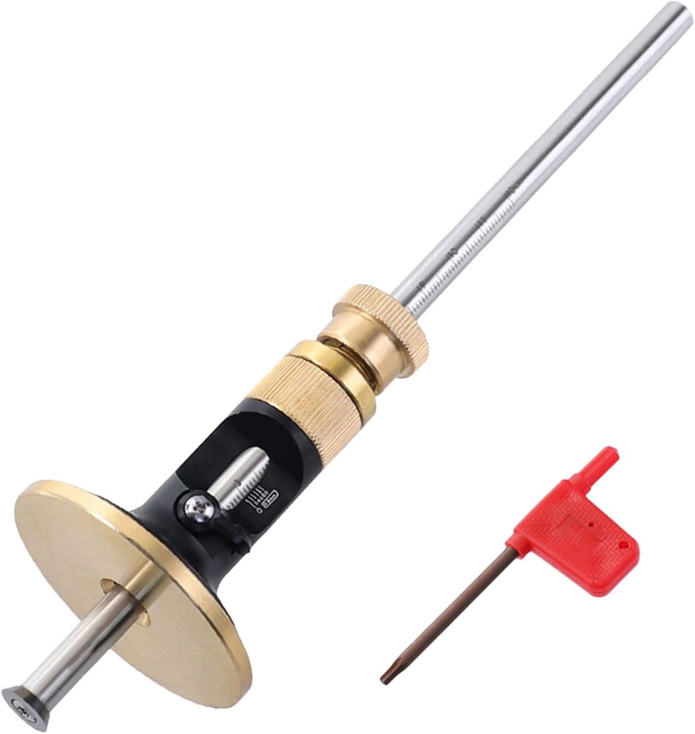 European-type Woodworking Scriber Gauge with Hard Alloy Blade Fine-tuning Parallel Line Marker Woodworking Marking Tool for Carpenter Measuring and Layout