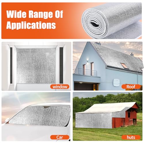 Fuyite RSQ Water Heater Blanket, 13.1Ft X 15.7In Aluminum Foil Water Heater Blanket Insulation Wrap thumb #6
